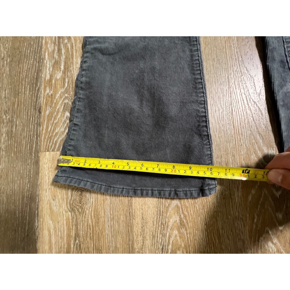 American Eagle Corduroy Flare Pants Womens 2 Gray Excellent High Rise Button Fly - Picture 7 of 9